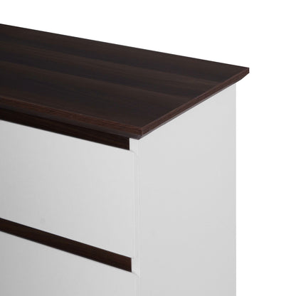 5-Drawer Mid-Century Dresser, White, Tall (view 10)