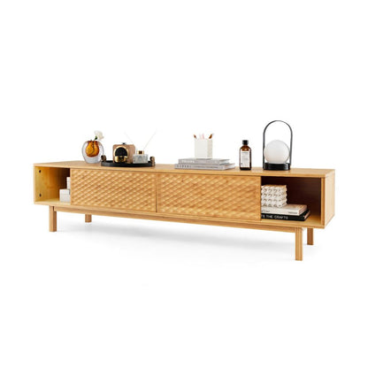 63" TV Mid-Century TV Stand, Natural (view 5)
