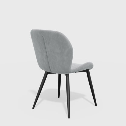 Velvet Mid-Century Dining Chairs, Set of 2, Blue (view 27)