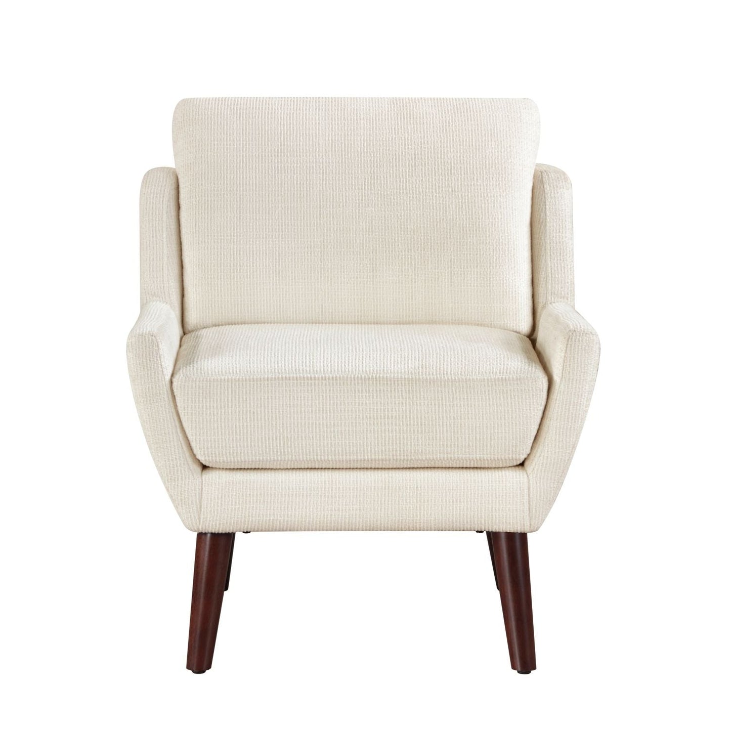 Chenille Mid-Century Accent Chair, Beige, 26.5" Wide (view 3)