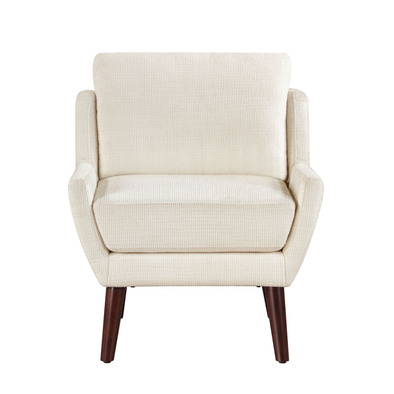 Chenille Mid-Century Accent Chair, Beige, 26.5" Wide (view 3)