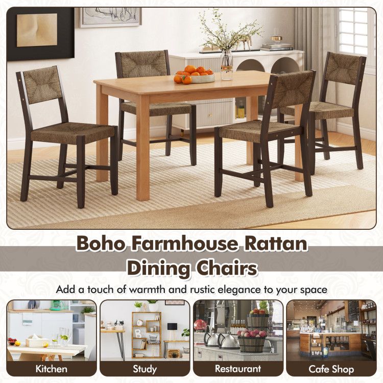 Wooden Dining Chair Set of 2 for Kitchen Dining Room (view 5)
