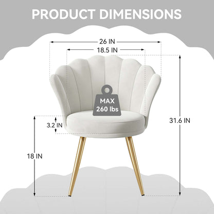 Velvet Mid-Century Accent Chair, Gold (view 48)