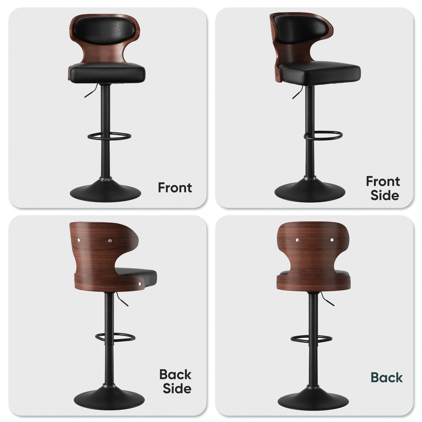 Faux Leather Swivel Bar Stools, Set of 2, 40" Tall (view 56)