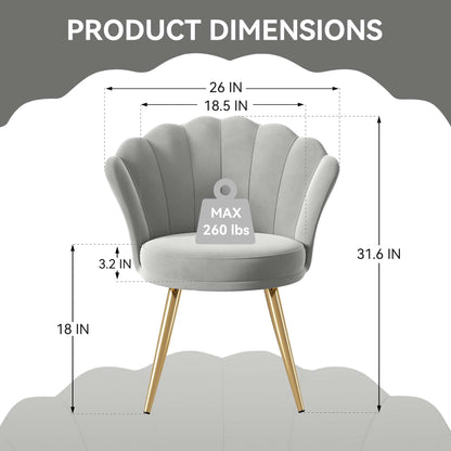 Velvet Mid-Century Accent Chair, Gold (view 37)