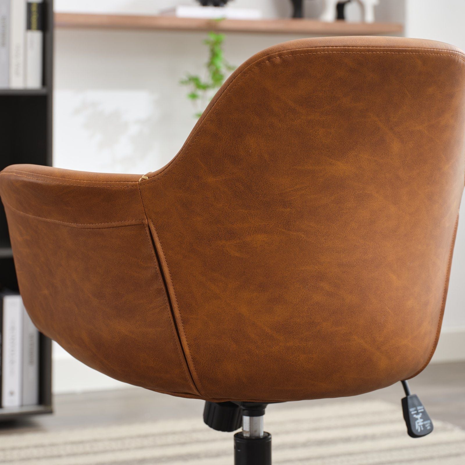 Faux Leather Mid-Century Accent Chair (view 25)