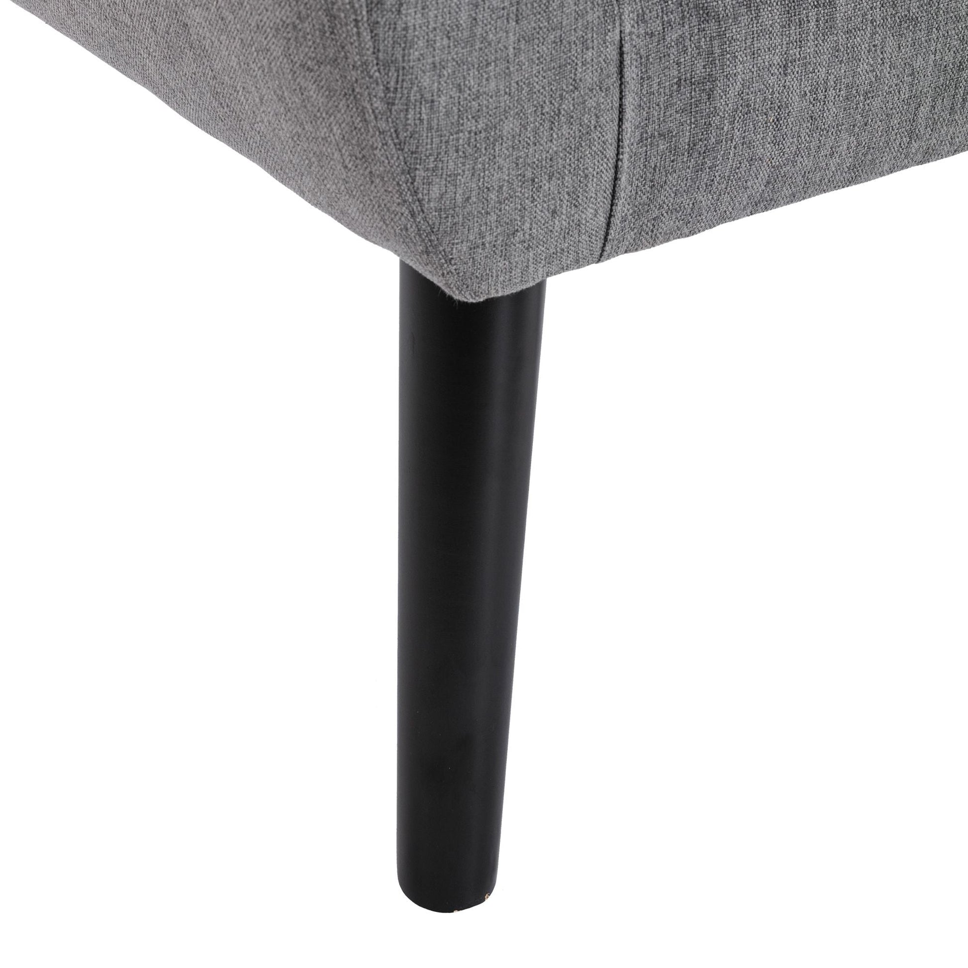 Linen Mid-Century Accent Chair, Light Gray (view 8)