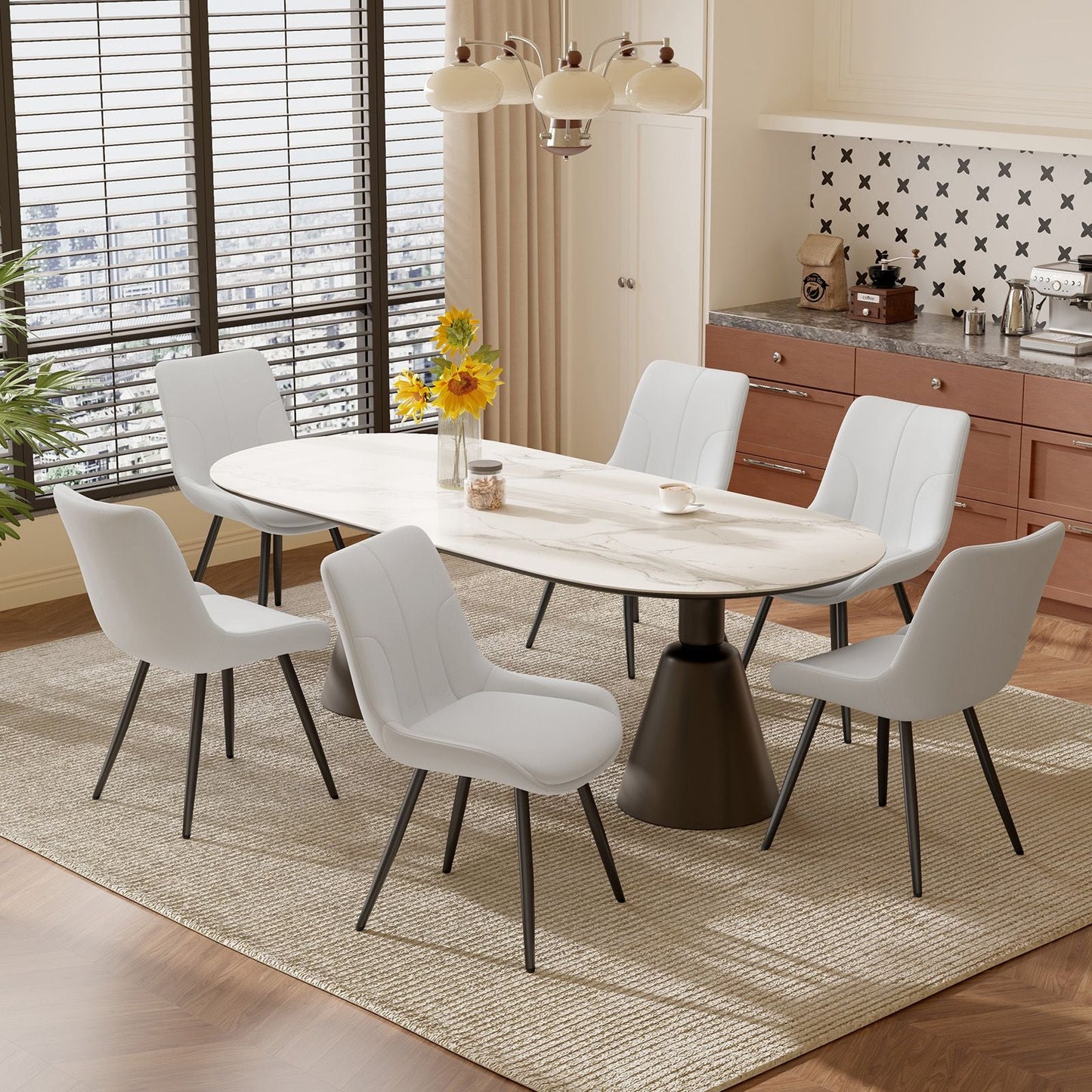 Leather Mid-Century Dining Chairs, Set of 2, Black (view 43)