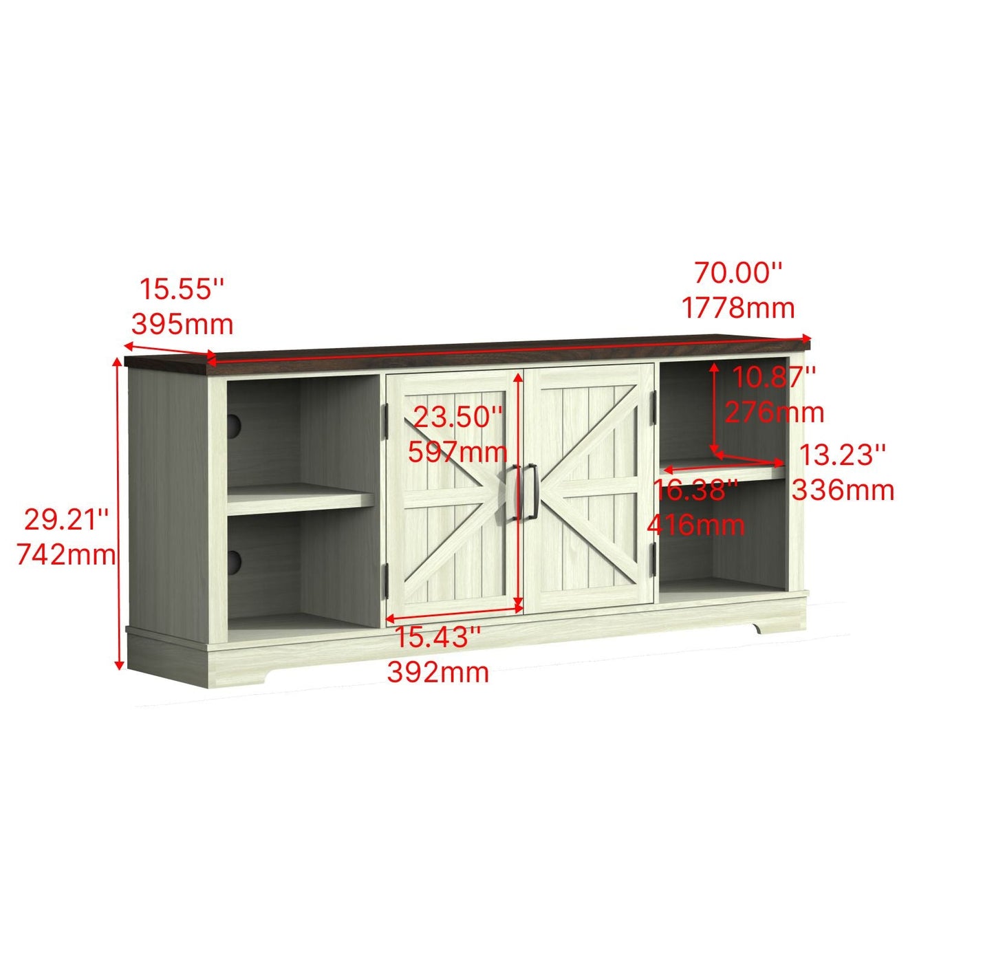 80" TV Mid-Century TV Stand, Blue (view 35)