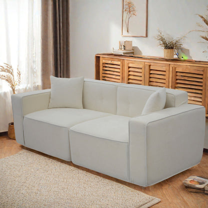 Upholstered 3-Seat Mid-Century Sofa, Dark Blue (view 10)