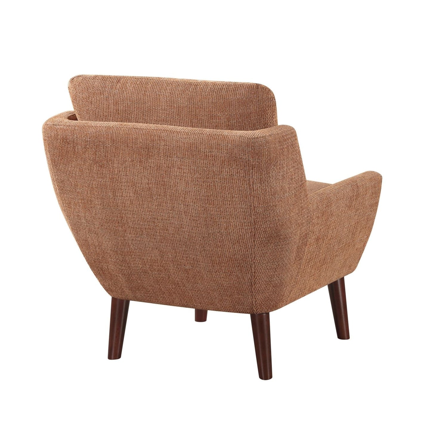 Chenille Mid-Century Accent Chair, Orange, 26.5" Wide (view 7)