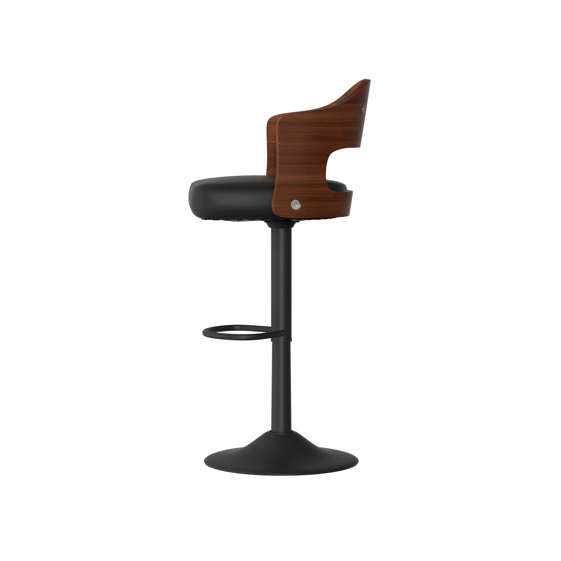Faux Leather Swivel Bar Stools, Set of 2, 18" Wide (view 11)