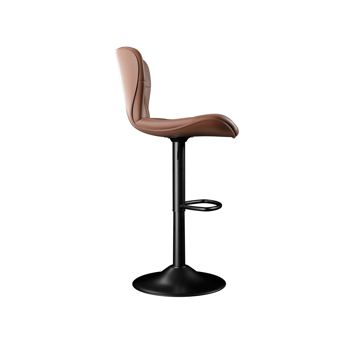 Faux Leather Swivel Bar Stools, Set of 2, Adjustable Height (view 24)
