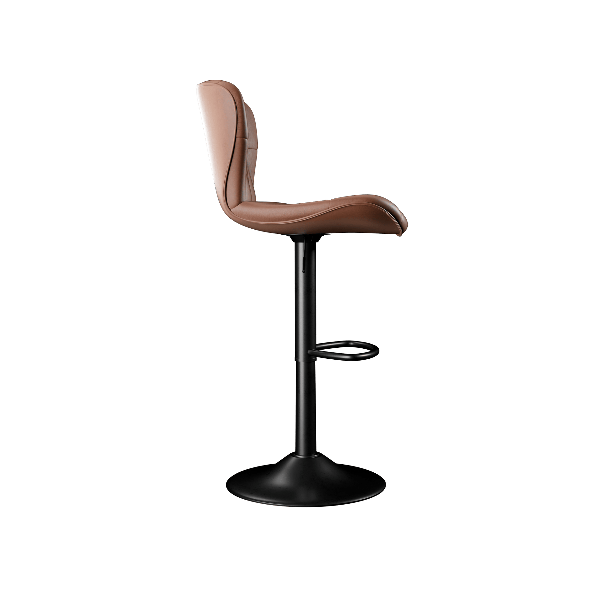 Faux Leather Swivel Bar Stools, Set of 2, Adjustable Height (view 24)