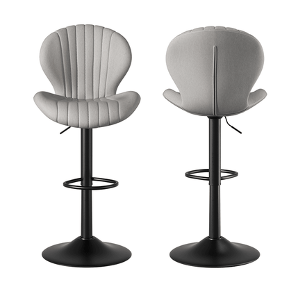 Faux Leather Swivel Bar Stools, Set of 2, High Back (view 112)