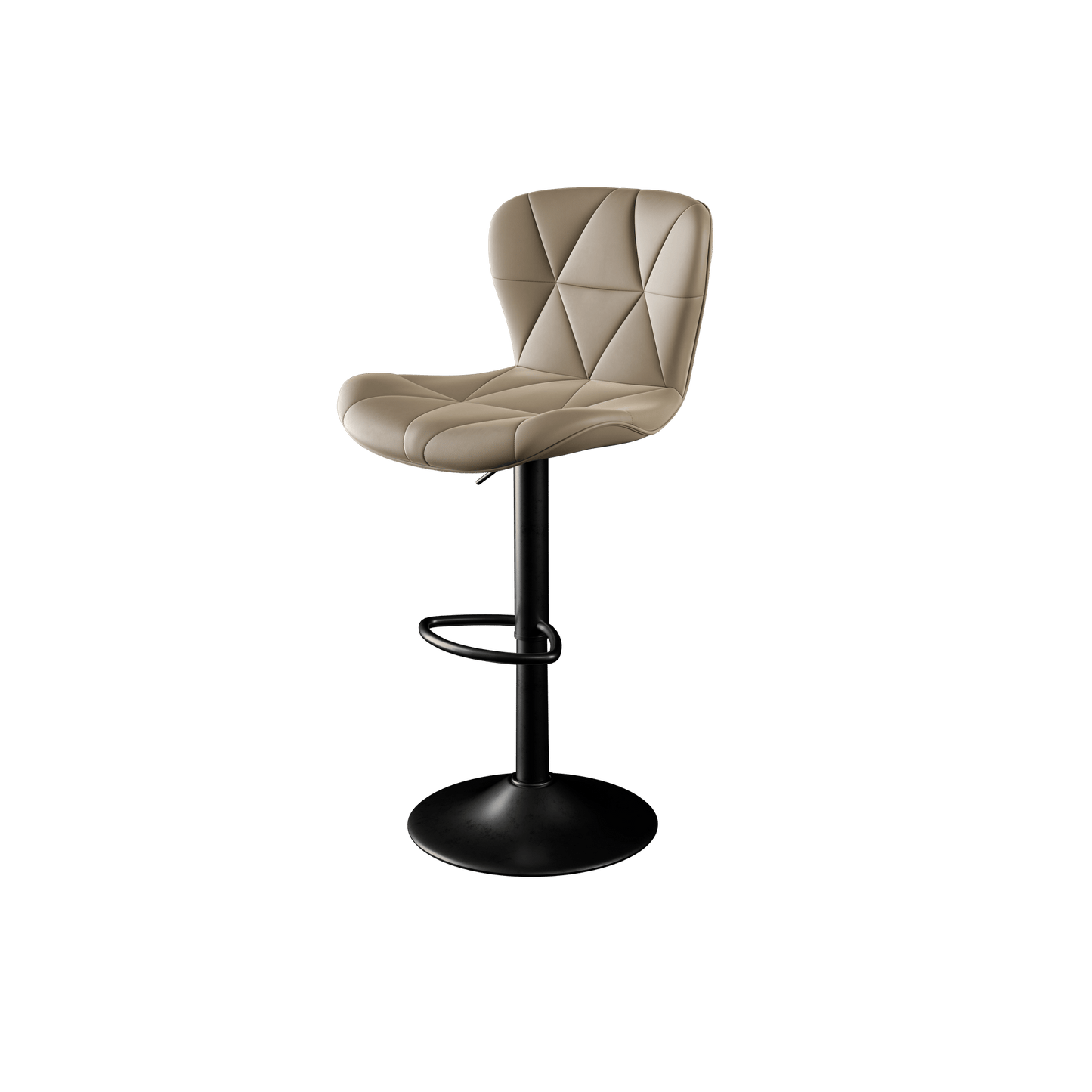 Faux Leather Swivel Bar Stools, Set of 2, Black (view 49)