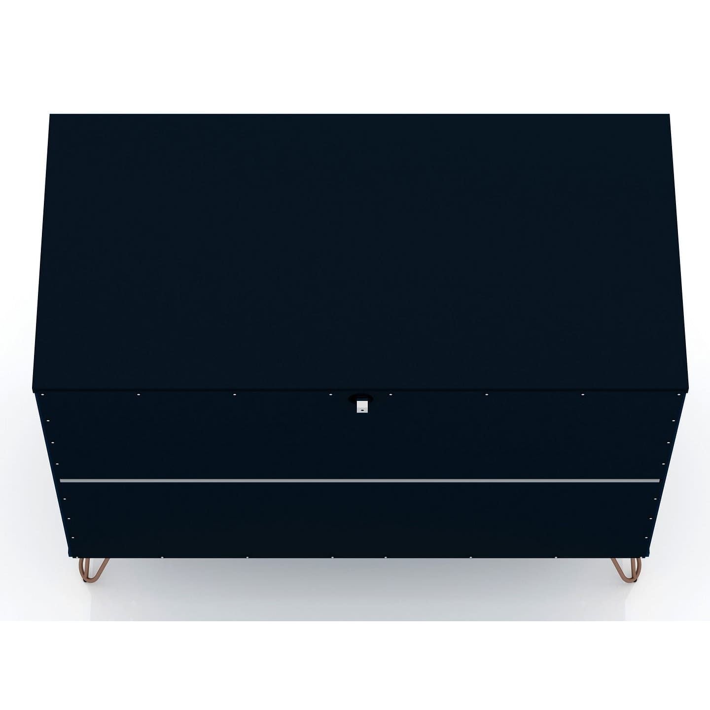 3-Drawer Mid-Century Dresser, Blue, 60" Wide (view 7)