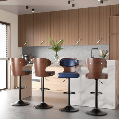 Faux Leather Swivel Bar Stools, Set of 2, 40" Tall (view 65)