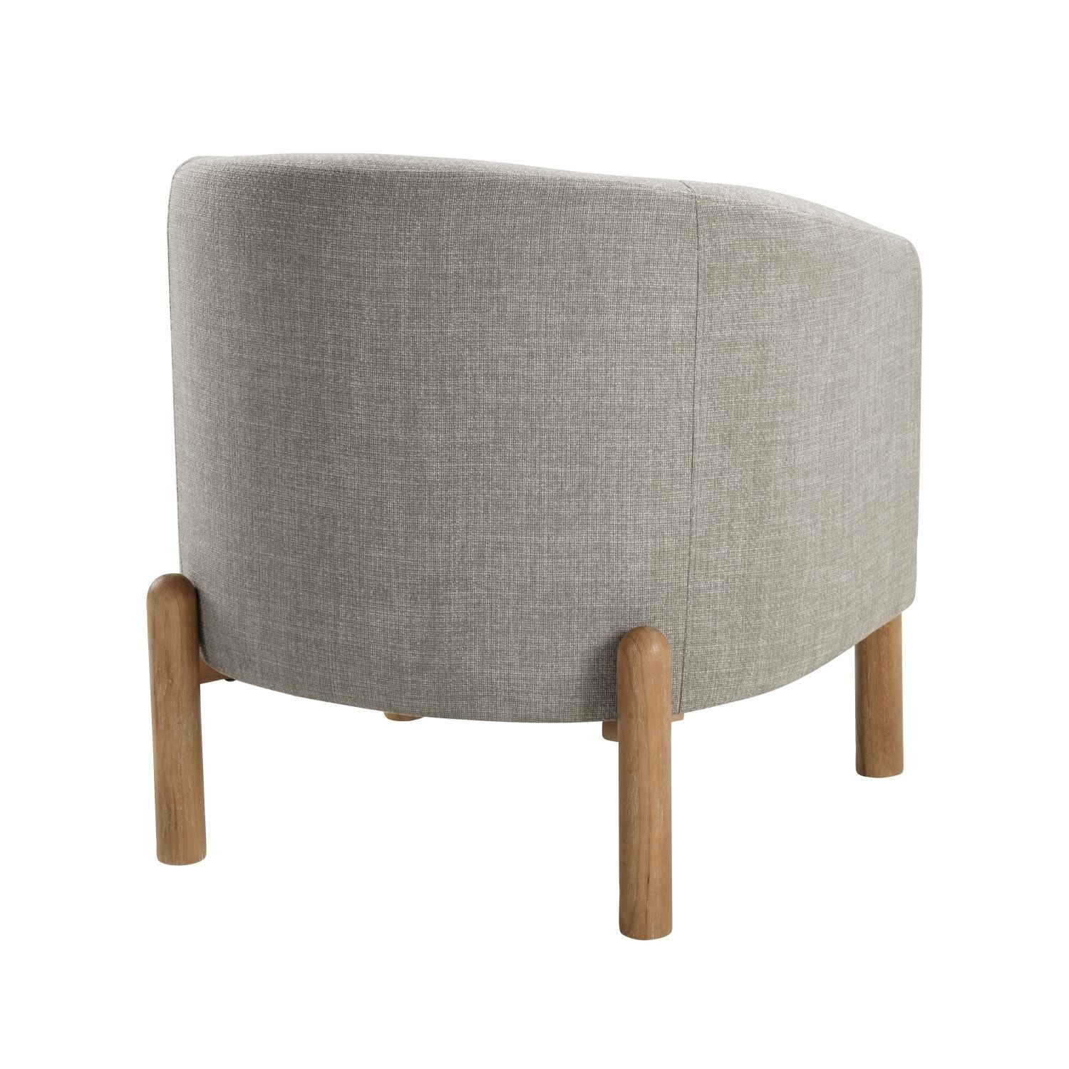 Solid Wood Mid-Century Accent Chair, Taupe, 27.5" Wide (view 7)