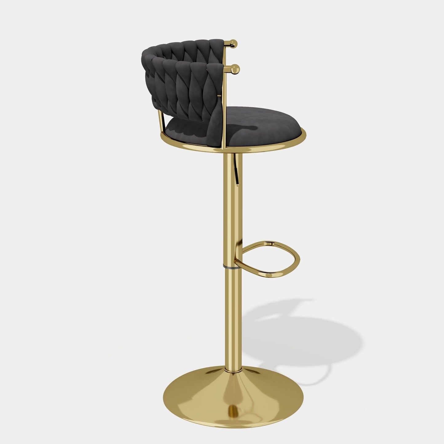 Velvet Swivel Bar Stools, Set of 2, 18" Wide (view 62)