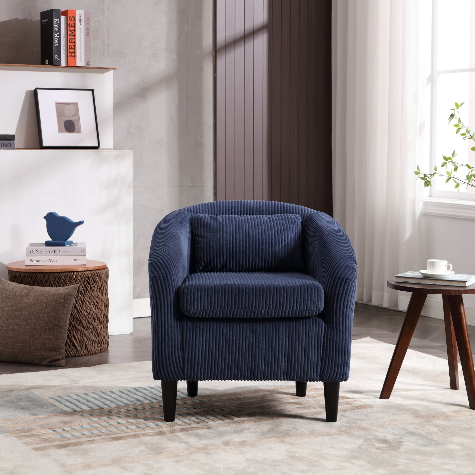 Upholstered 3-Seat Mid-Century Sofa, Black (view 34)