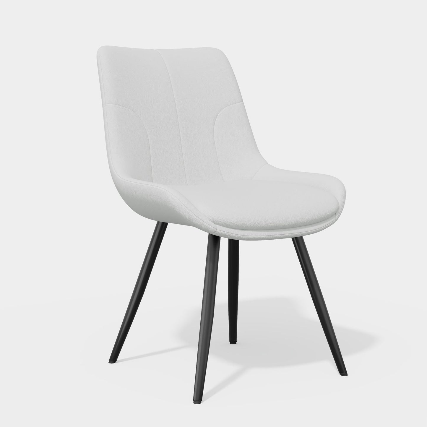 Leather Mid-Century Dining Chairs, Set of 2, Black (view 48)