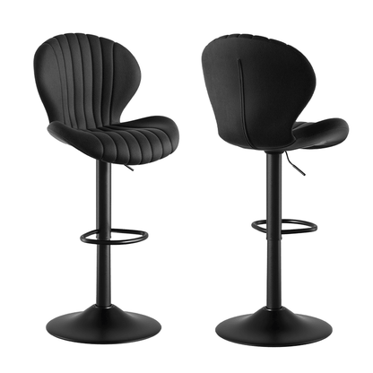 Faux Leather Swivel Bar Stools, Set of 2, Beige (view 79)