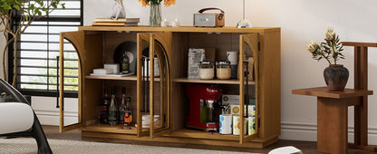 Solid Wood Mid-Century Cabinet, Natural (view 4)