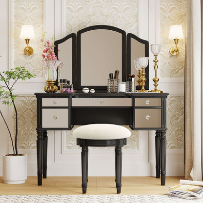Mid-Century Vanity, Black, 36" Wide (view 2)