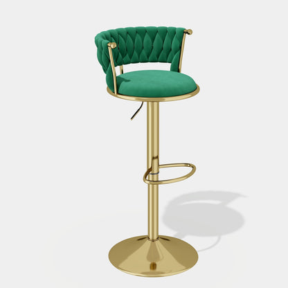 Velvet Swivel Bar Stools, Set of 2, 18" Wide (view 55)