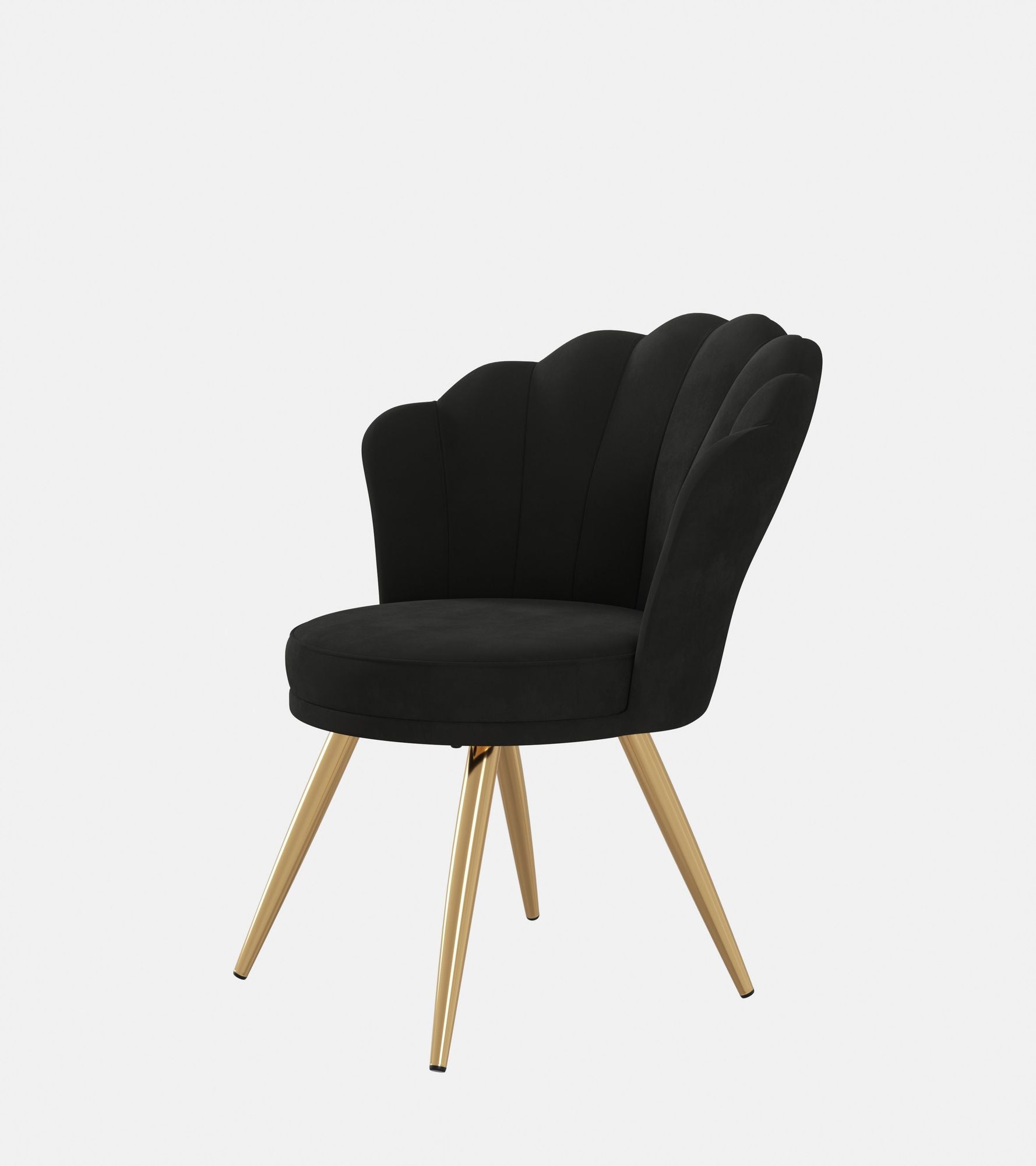Velvet Mid-Century Accent Chair, Gold (view 8)