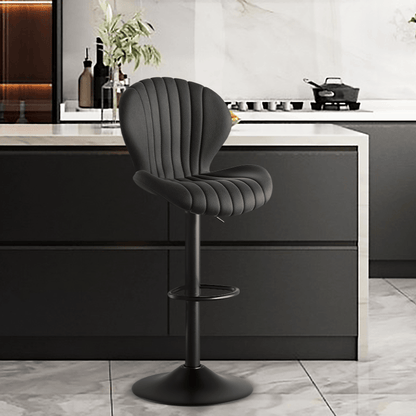 Faux Leather Swivel Bar Stools, Set of 2, Beige (view 81)
