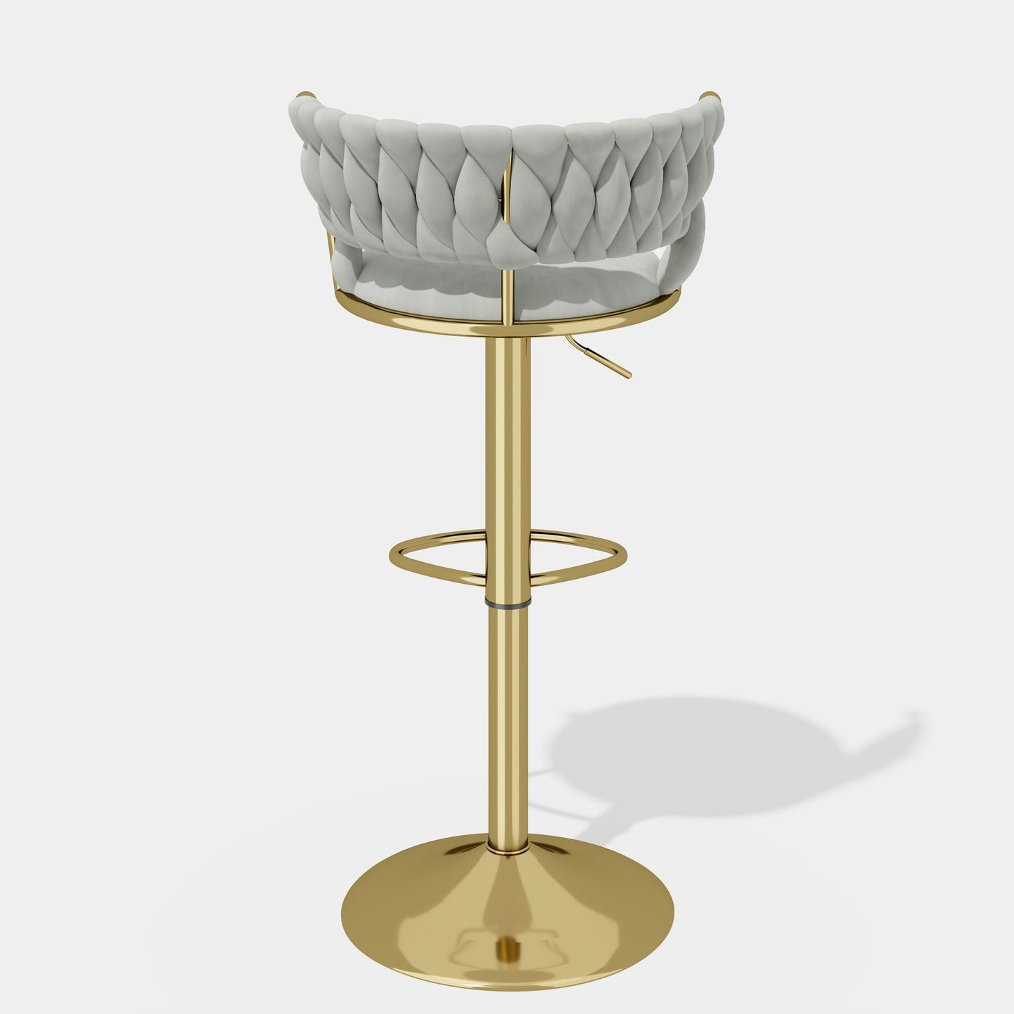Velvet Swivel Bar Stools, Set of 2, Gold (view 24)