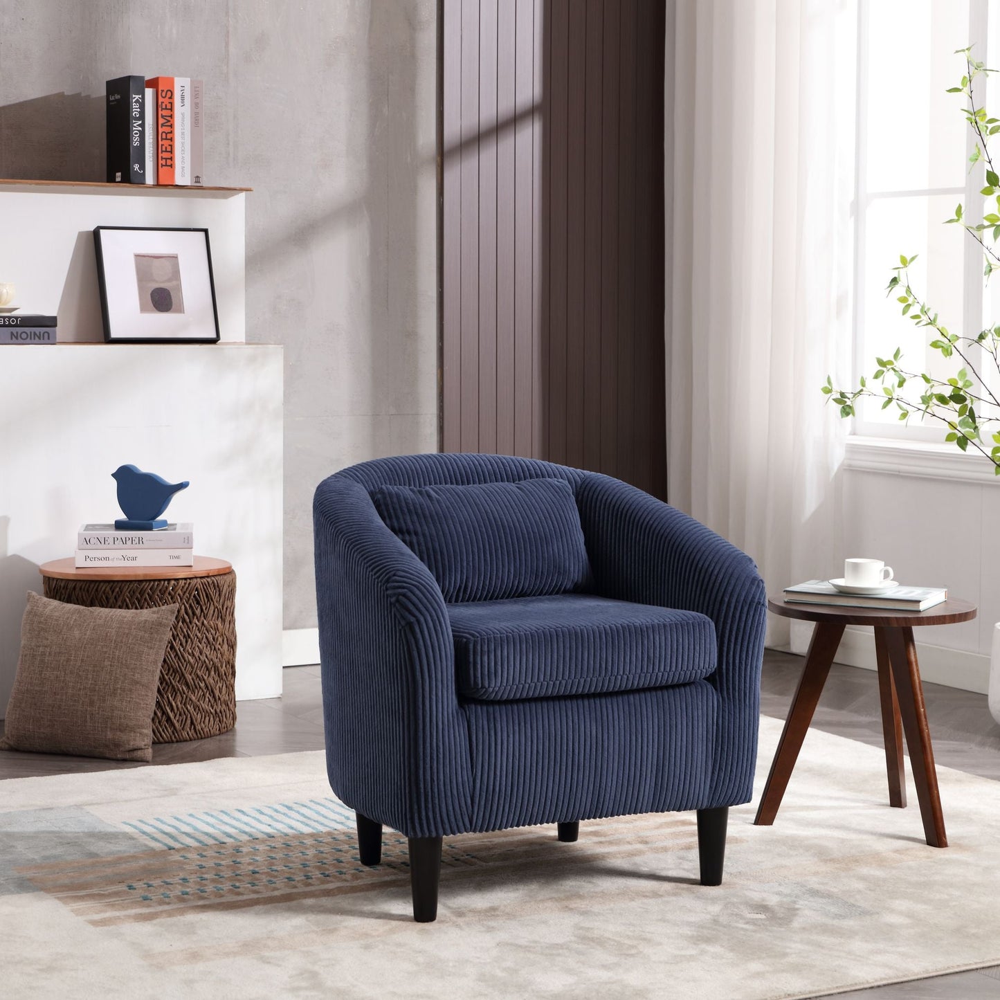 Upholstered 3-Seat Mid-Century Sofa, Beige (view 33)