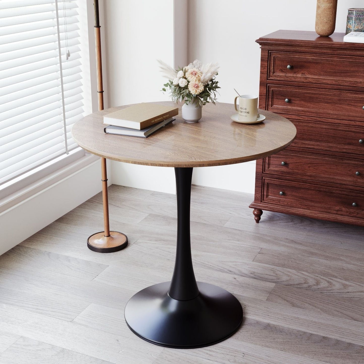 Wood Mid-Century Coffee Table, 42", White (view 21)