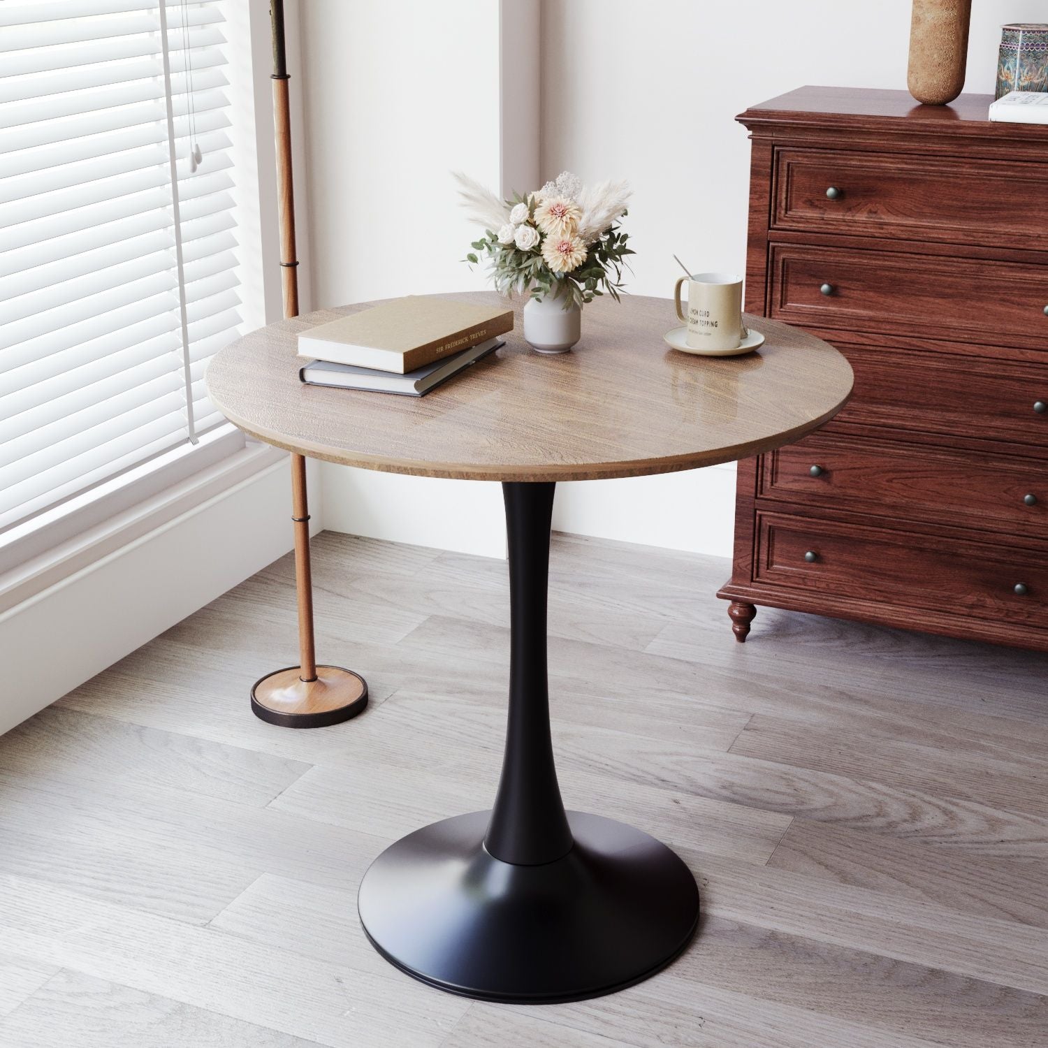 Wood Mid-Century Coffee Table, 42", White (view 21)