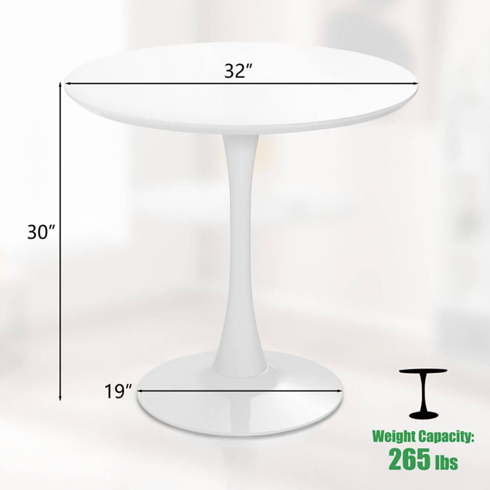 1PC 32 Inch Modern Tulip Round Dining Table with MDF Top (view 5)