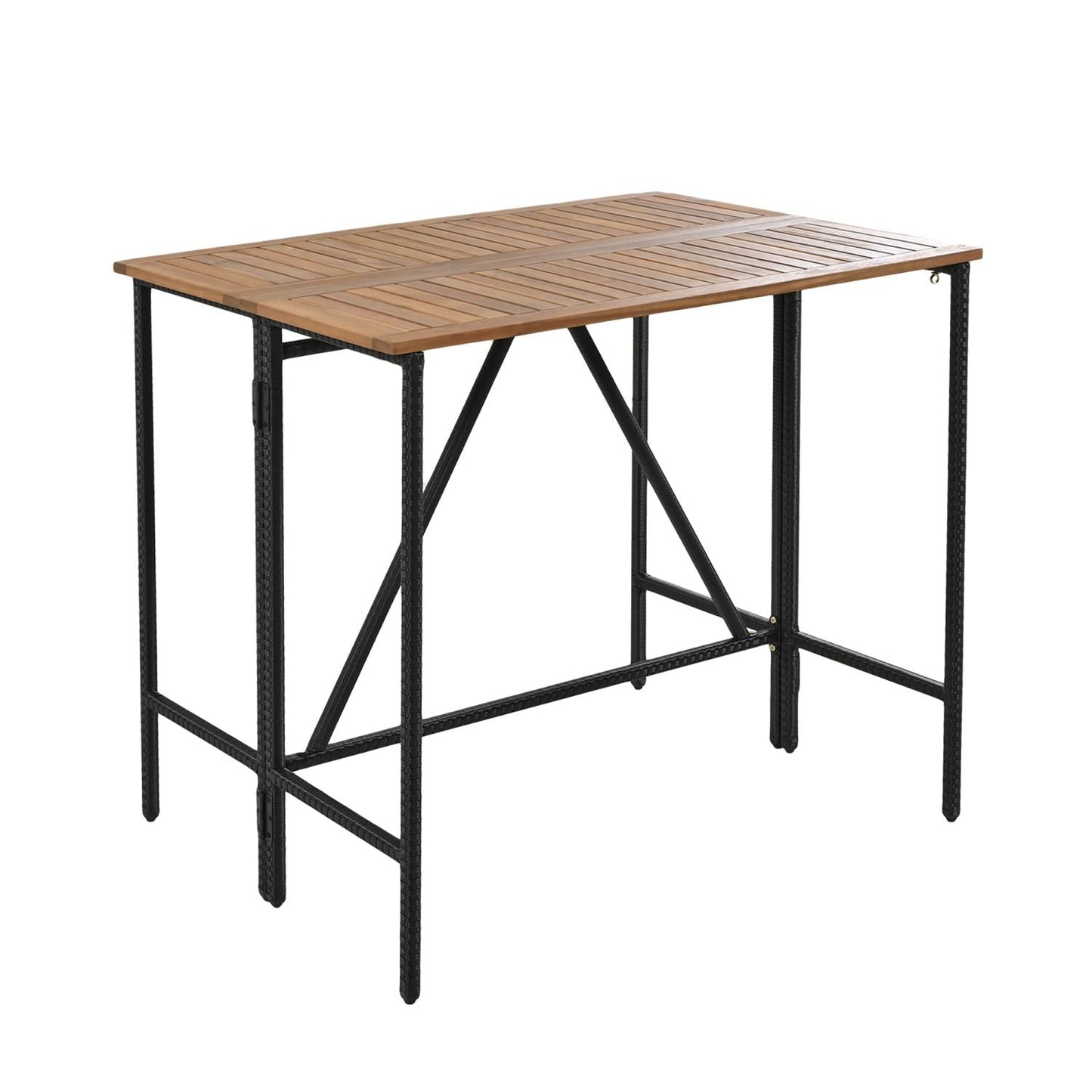 Rattan Mid-Century Dining Set, Brown (Style 2) (view 13)