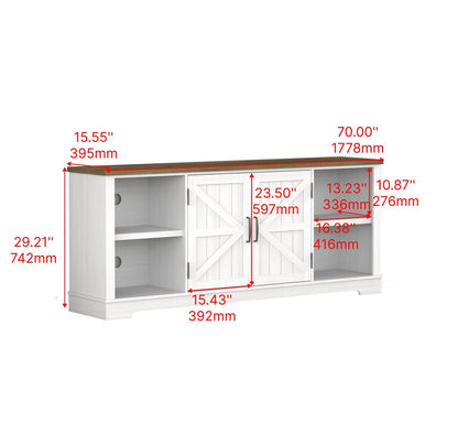 80" TV Mid-Century TV Stand, Blue (view 23)