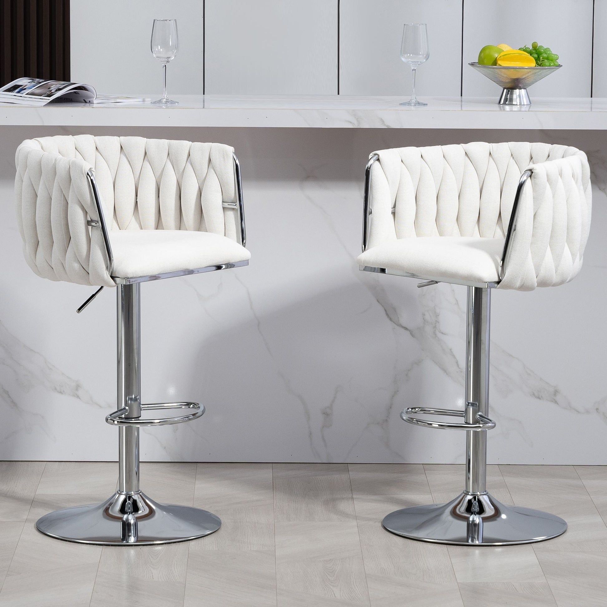Metal Mid-Century Accent Chair, Beige (view 8)