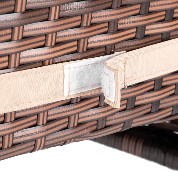 Rattan Swivel Bar Stools, Brown, Set of 2 (view 7)