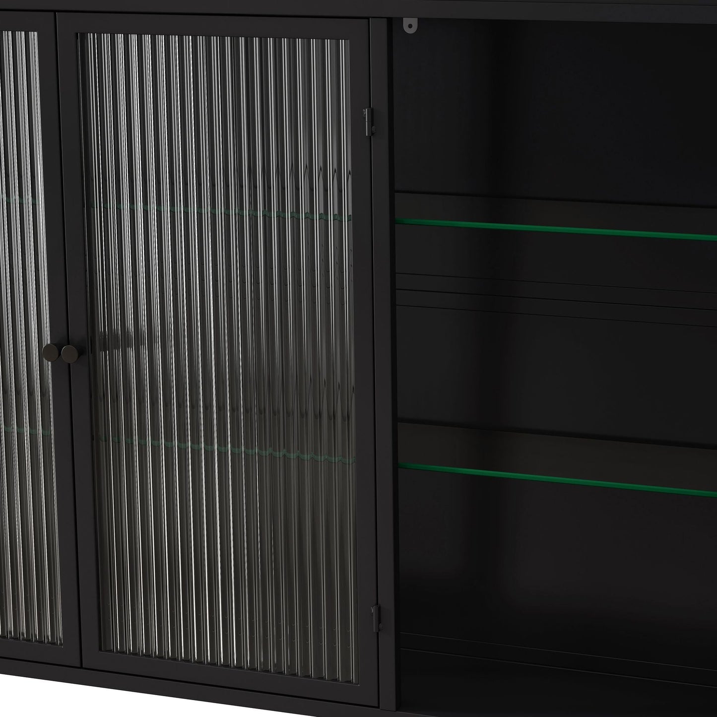 Metal Mid-Century Cabinet, Black, 36" Wide (view 11)