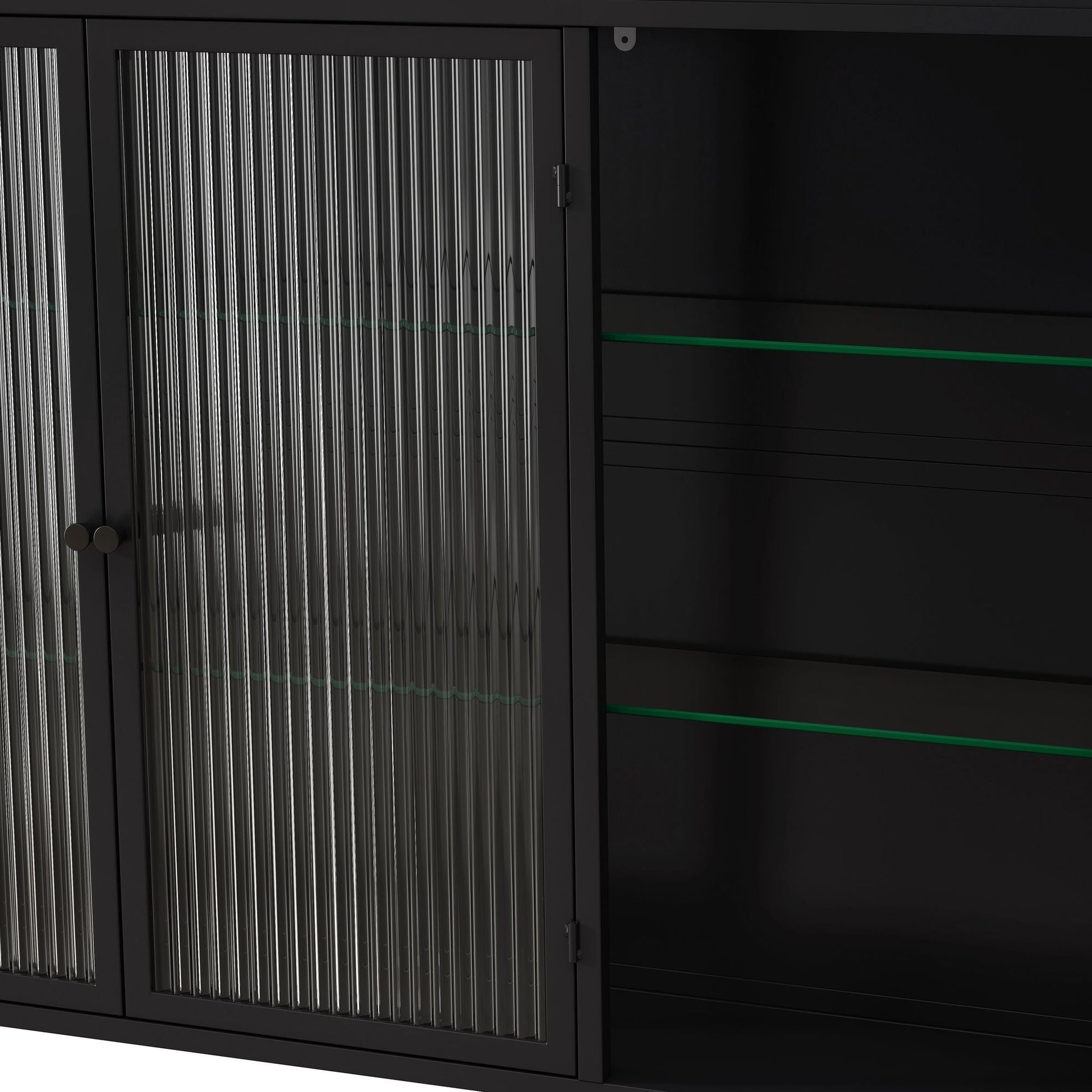 Metal Mid-Century Cabinet, Black, 36" Wide (view 11)