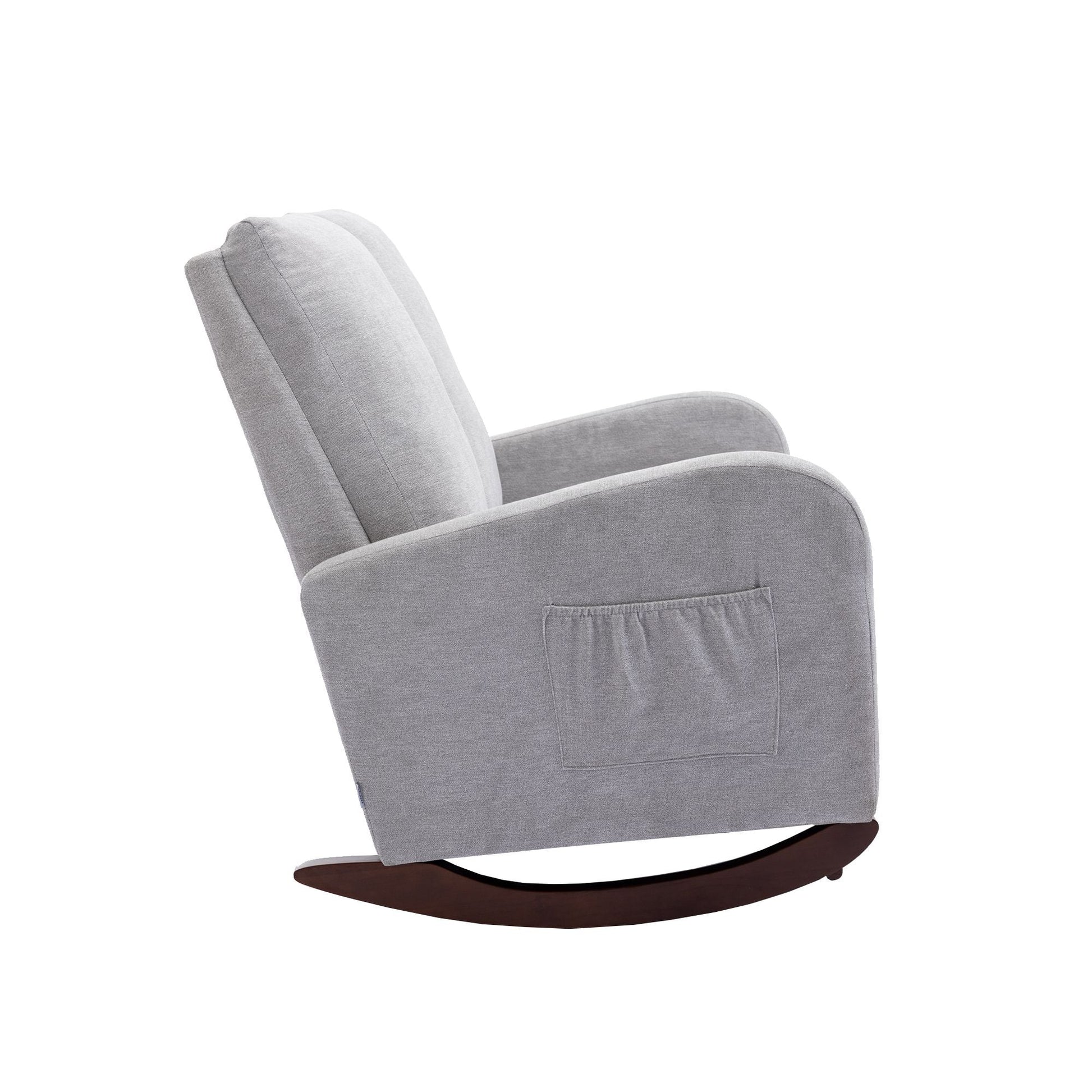 Wood Mid-Century Rocking Chair, Brown, 28" Wide (view 13)