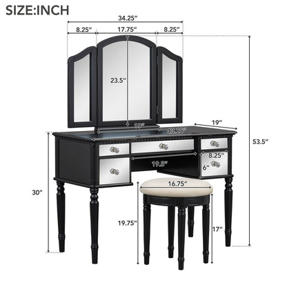 Mid-Century Vanity, Black, 36" Wide (view 8)