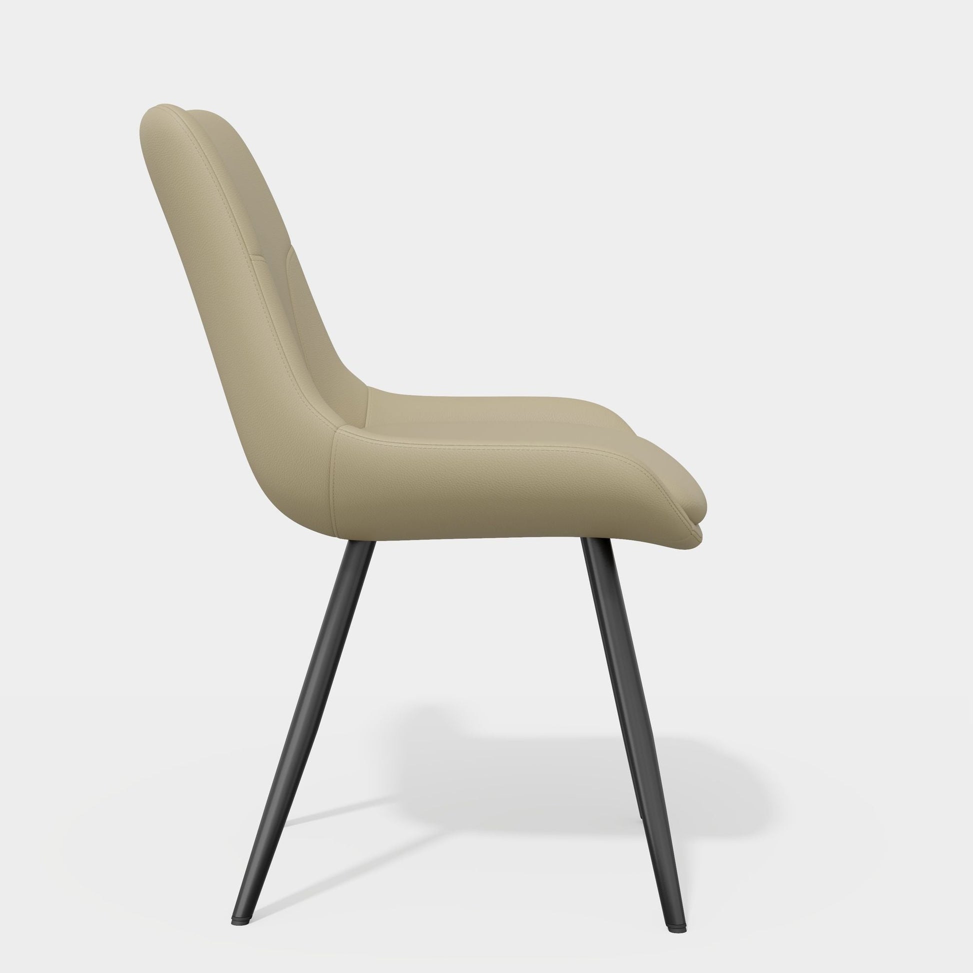 Leather Mid-Century Dining Chairs, Set of 2, Black (view 36)