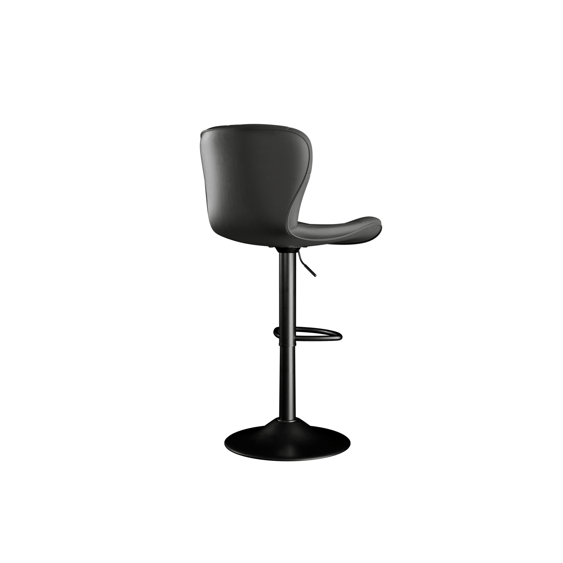 Faux Leather Swivel Bar Stools, Set of 2, Black (view 5)