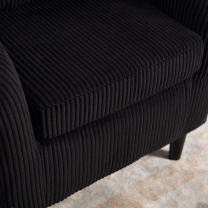Upholstered 3-Seat Mid-Century Sofa, Beige (view 20)
