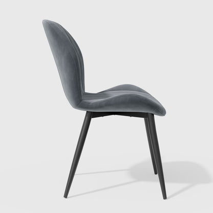 Velvet Mid-Century Dining Chairs, Set of 2, 20" Wide (view 40)