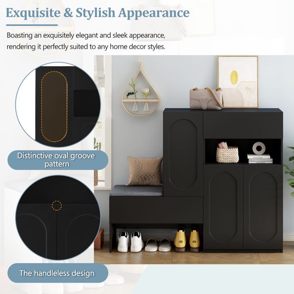 Mid-Century Cabinet, Black (view 7)